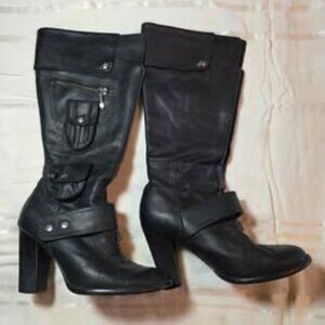 Ladies Knee-High Tall Harley Davidson Caylee Motorcycle Boots high heel size 7
